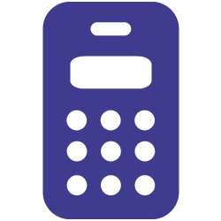 handset icon blue